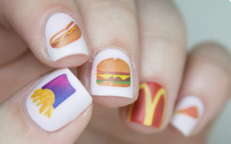Fast food nail art designs for short nails - wide 6