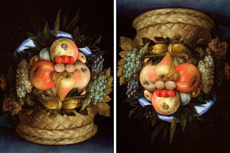 Testa Reversibile Con Cesto Di Frutta