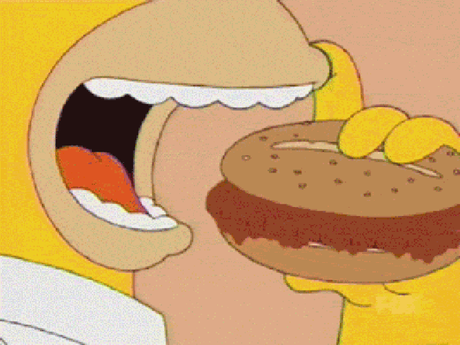 Resultado de imagen de burger homer gif