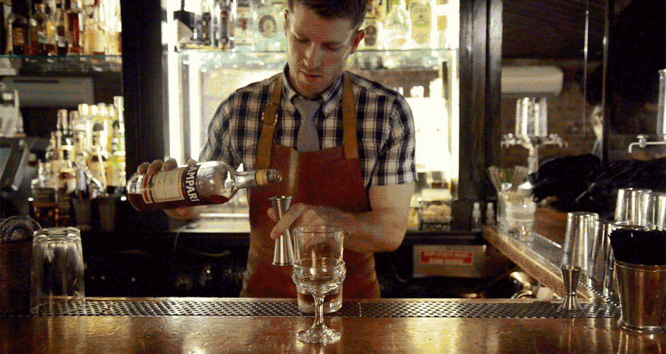 GIF Tutorial How to Cut a Citrus Garnish and Make a Negroni First We