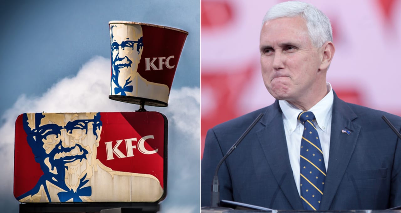 Mike Pence Gives Donald Trump A Shoutout By Eating Kfc On A Jet First We Feast