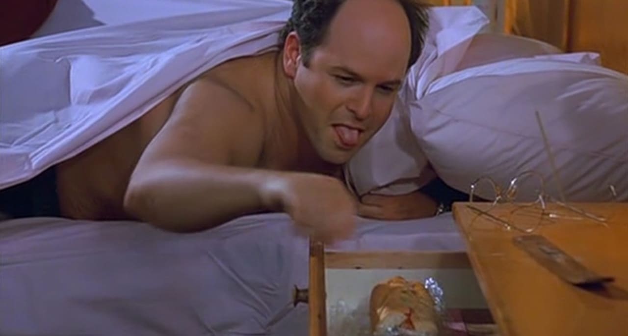George Costanza Eating In Bed