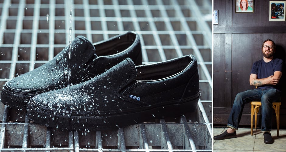 all black slip resistant vans
