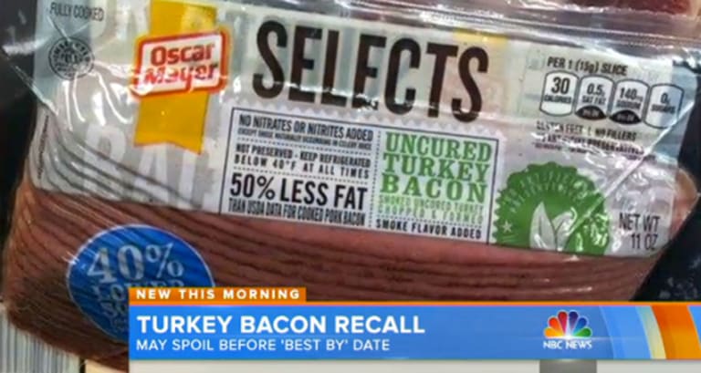 Two Million Pounds of Oscar Mayer Turkey Bacon Has Been Recalled by Kraft