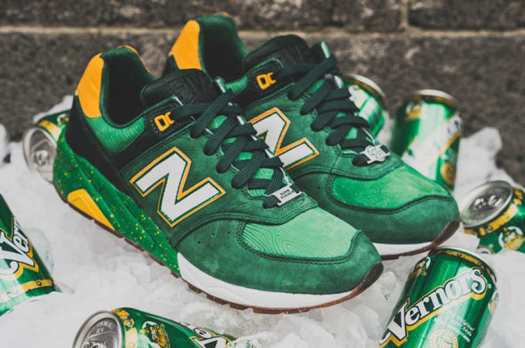 silencio Paso Dinkarville Burn Rubber x New Balance Collaborate on "Vernors" Ginger Ale Sneakers |  First We Feast