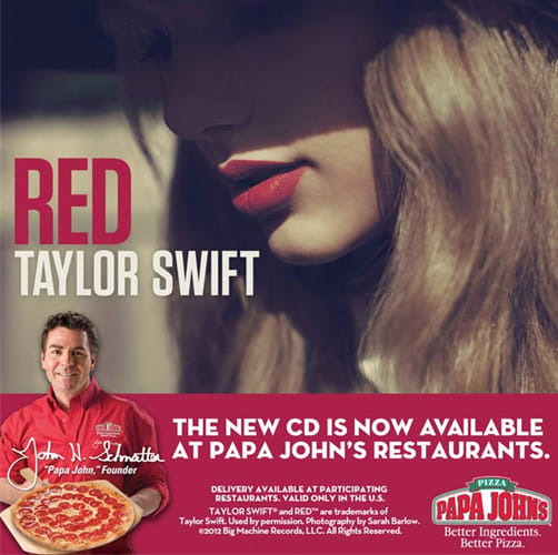 Taylor Swift X Papa Johns The Ultimate Pizza For Loners