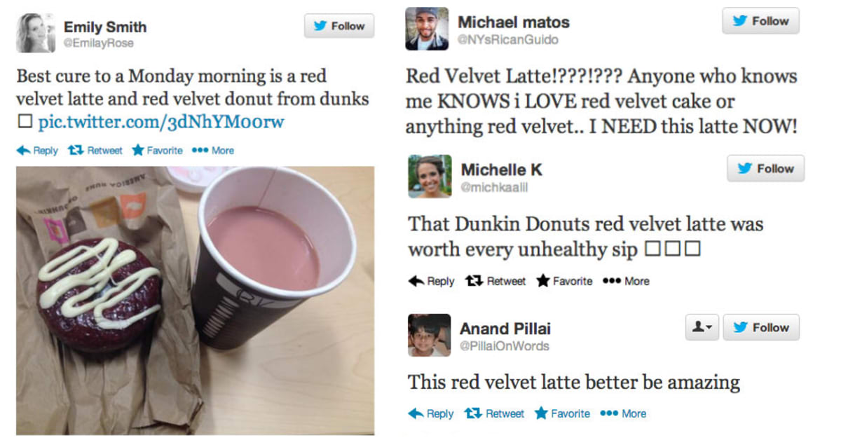 donut shop red velvet latte ingredients