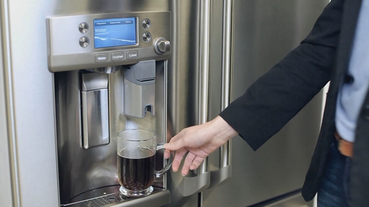 Need It This Fridge Has a Coffee Machine Built Right Into the Door First We Feast