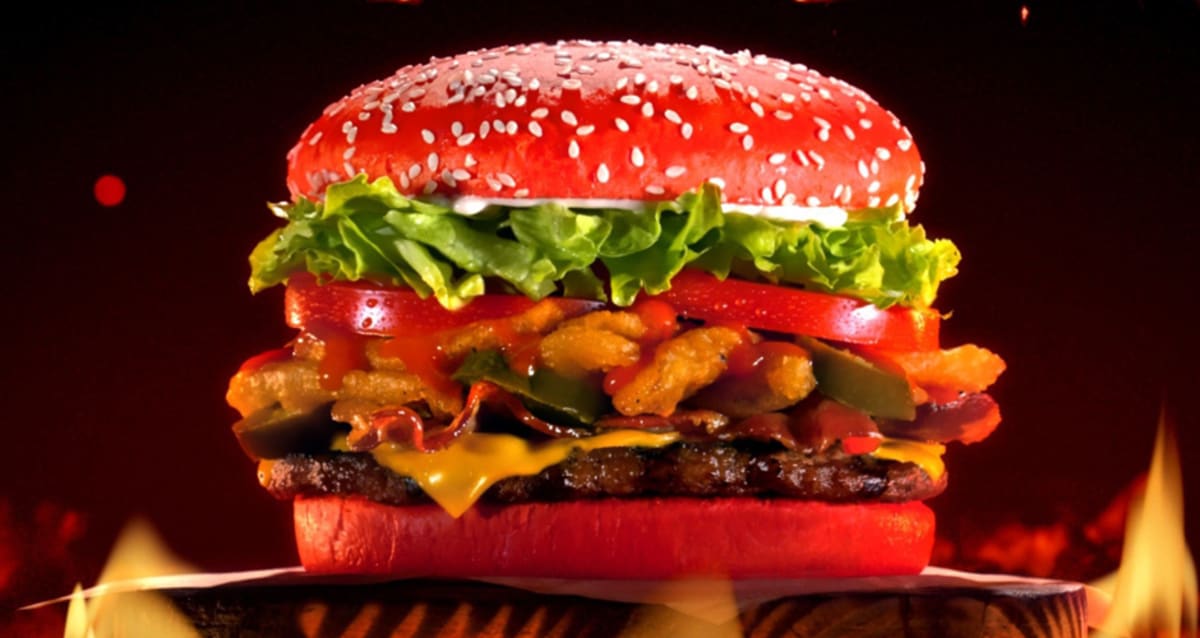 Burger King's Angriest Whopper Features a Red Bun Infused With Hot