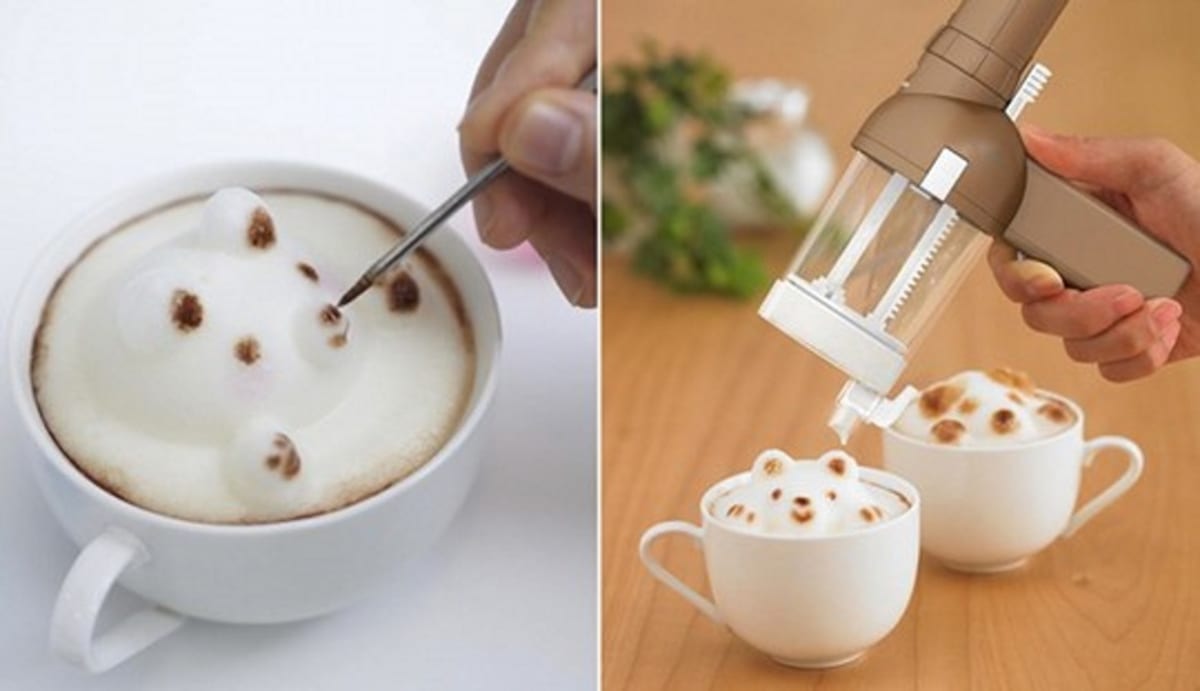 This Milk Foam Gun Lets You Make Your Own 3D Latte Art First We Feast