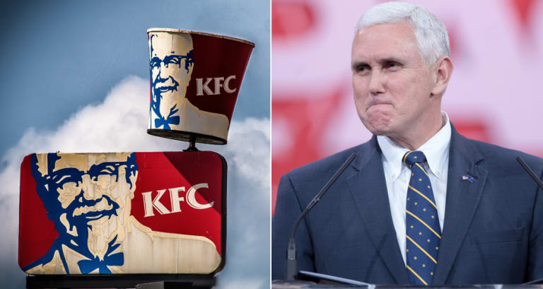 Mike Pence Gives Donald Trump A Shoutout By Eating Kfc On A Jet First We Feast