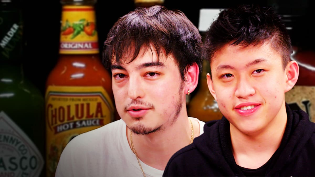 Watch Joji and Rich Brian Take on the Hot Ones Challenge First We Feast