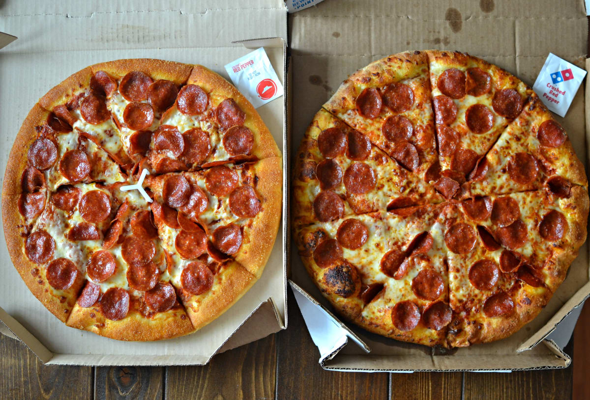 Domino s Vs Pizza Hut Crowning The Fast Food Pizza King First We Feast